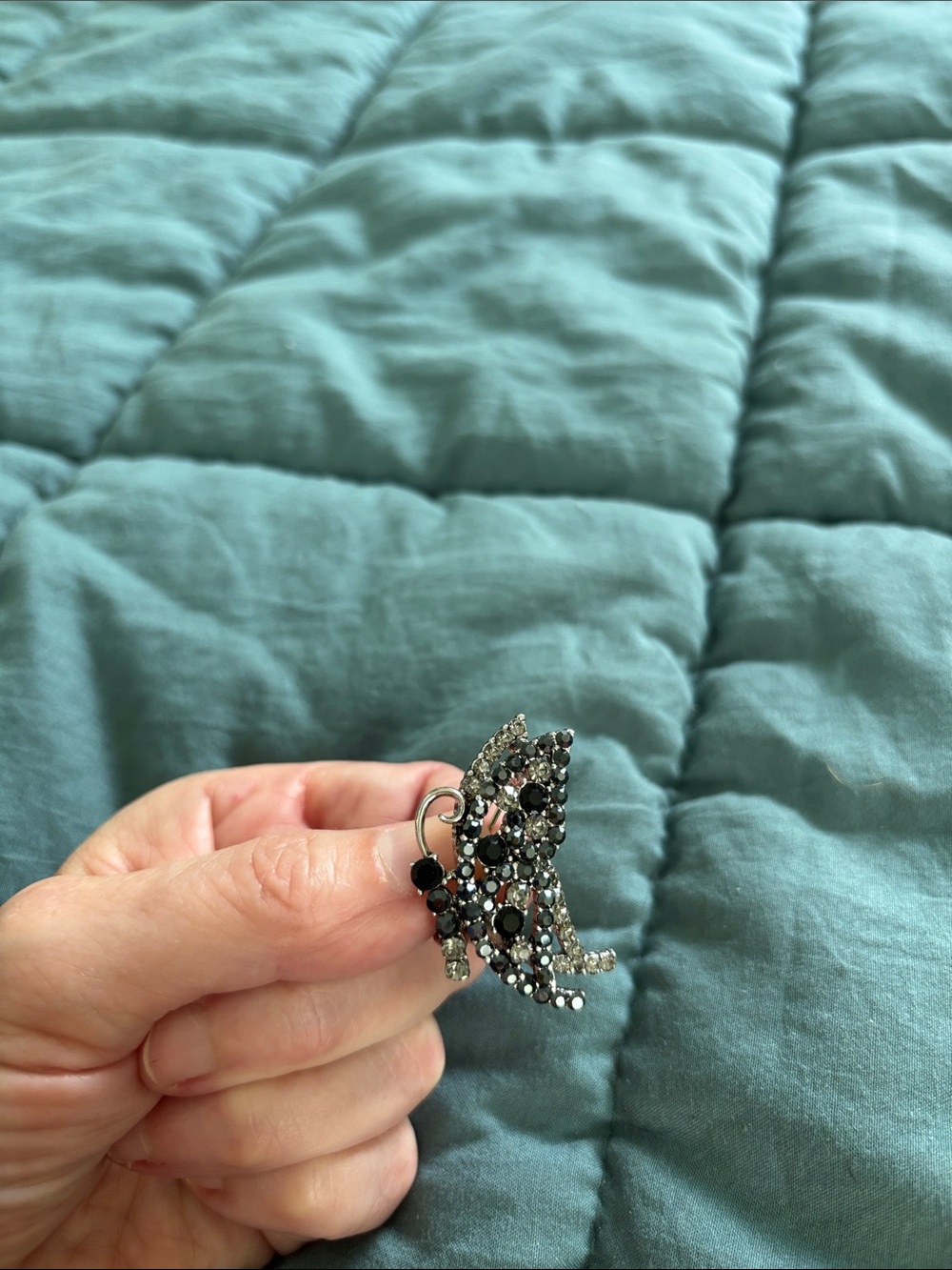 Black Crystal butterfly Brooch